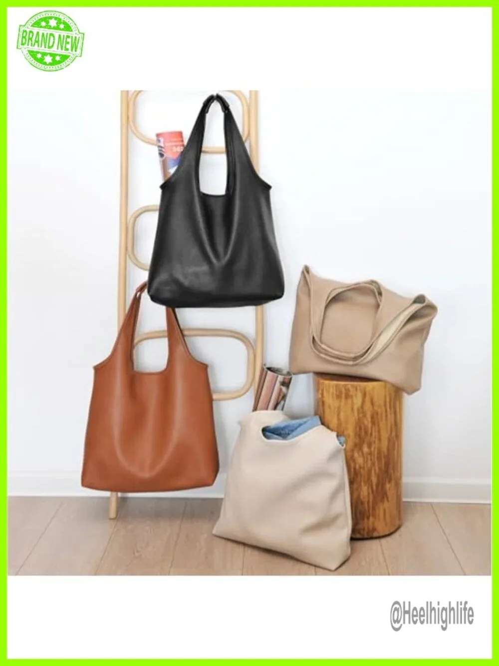 Oversized Slouchy Vegan Leather Hobo Bag Tote for Work Travel Shopping